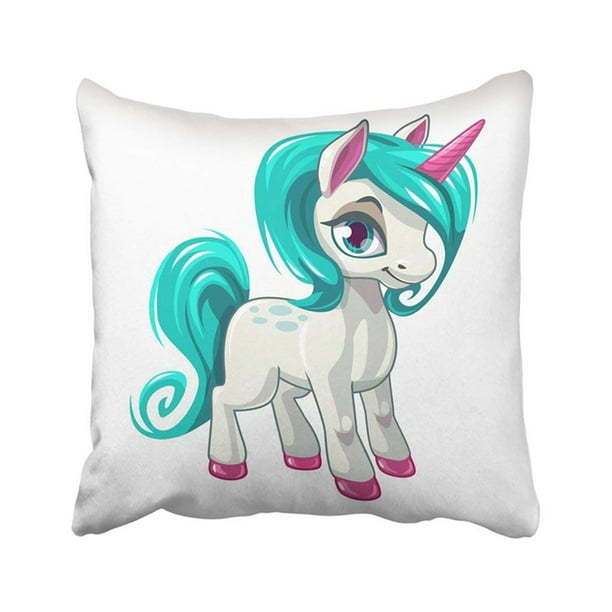 Boys & Girls Doodle Drawing/Cute Lover 18x18 Women Fan & Pet Pony Owner Throw Pillow Pony: Spirit Animal for Men Multicolor 